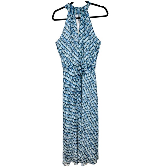 Calvin Klein Printed Chiffon Halter Maxi Dress NWT - Picture 14 of 15